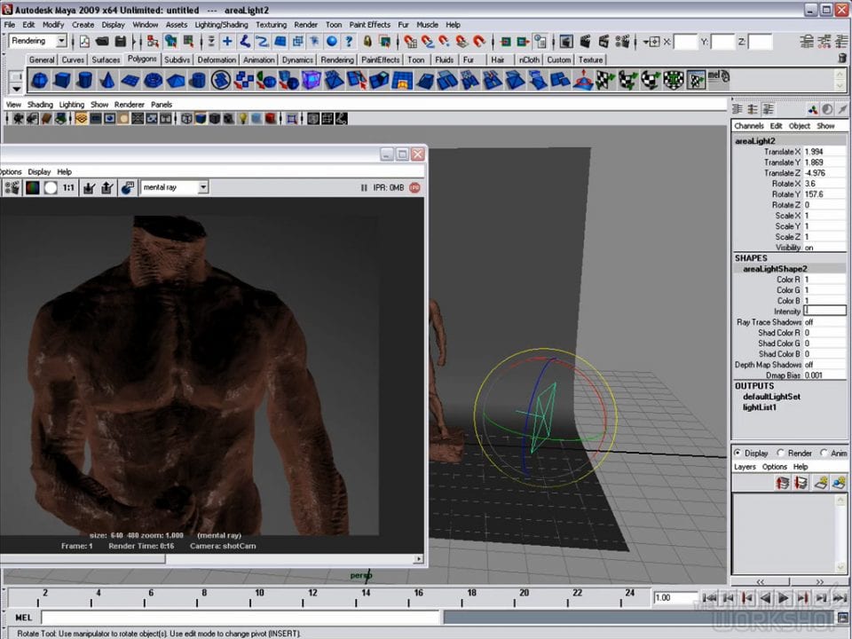آموزش نورپردازی واقعگرایانه در منتال ری و مایا