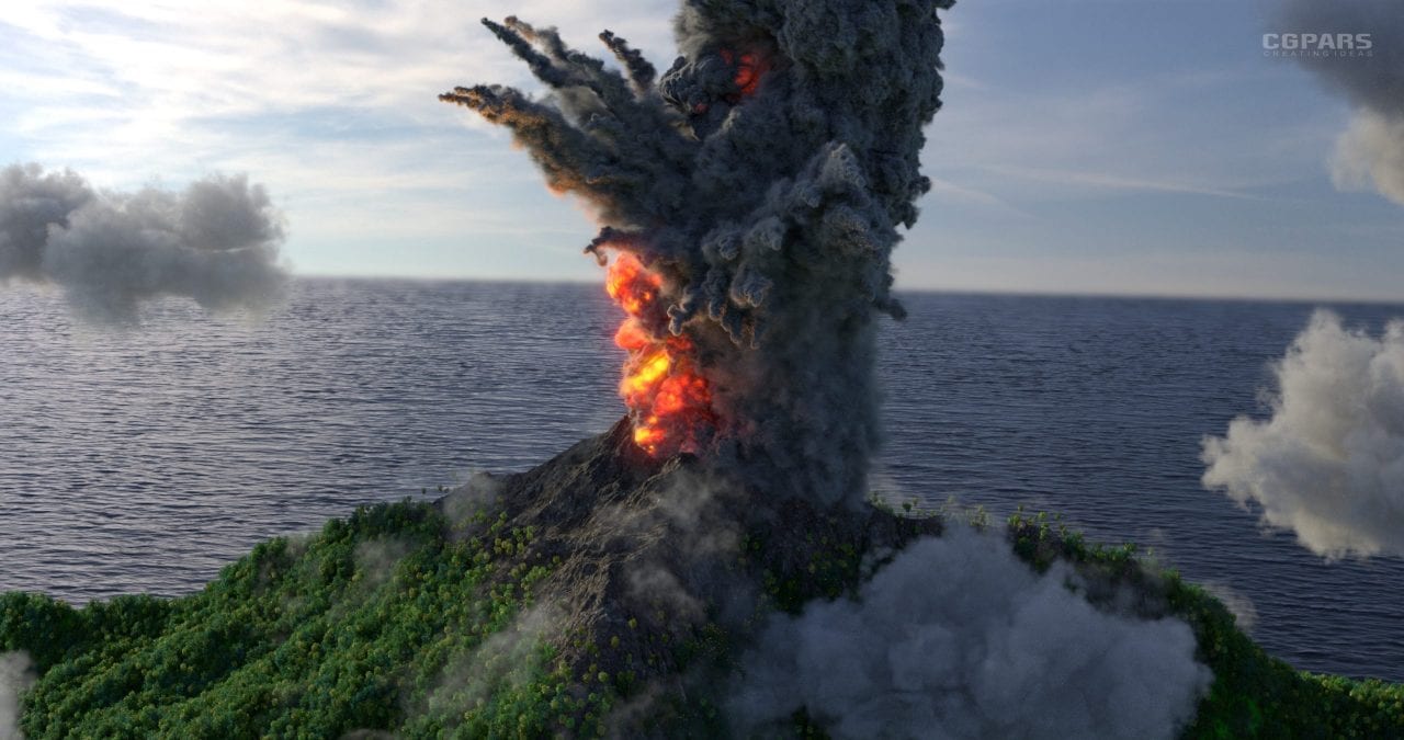 رندر صحنه های بزرگ با Redshift در Houdini