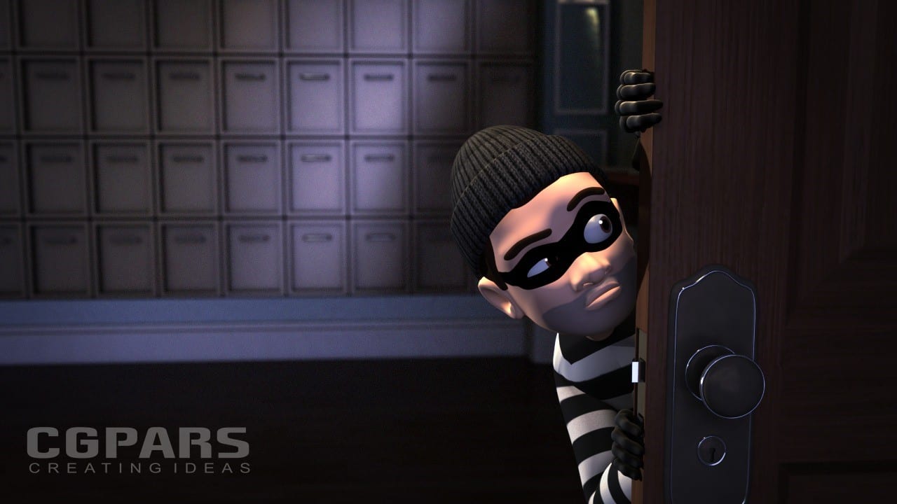 ریگ و انیمیت کاراکتر دزد کارتونی در مایا