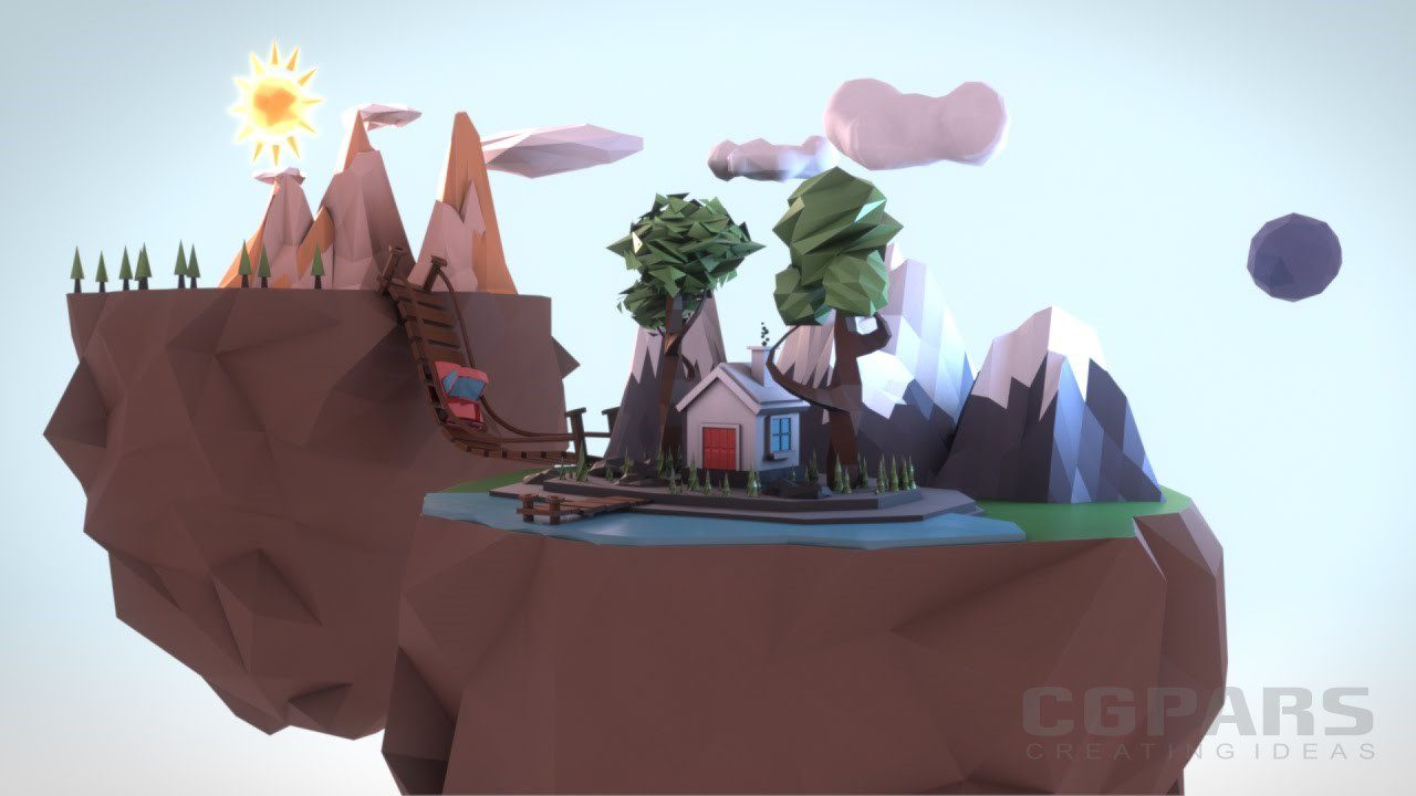 آموزش رندر شهر کارتونی بوسیله آرنولد در مایا