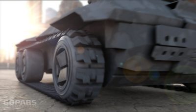 ریگ چرخ های تانک جنگی در مایا