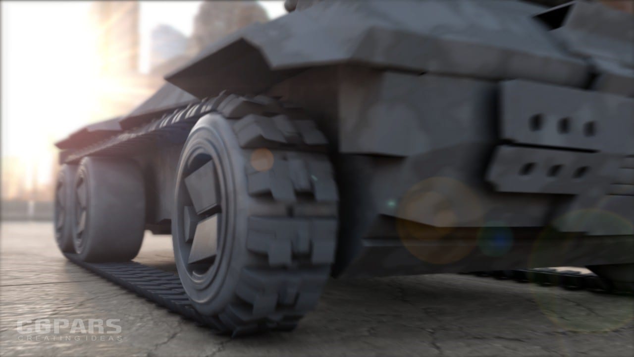 ریگ چرخ های تانک جنگی در مایا