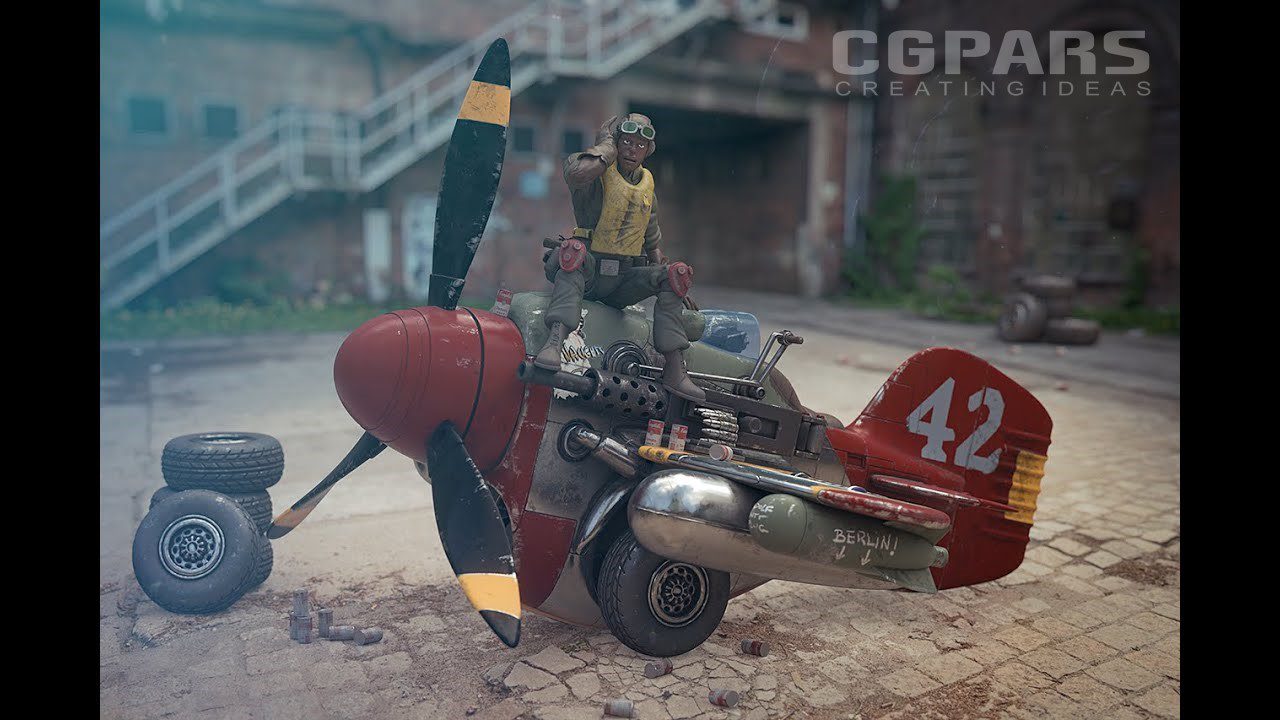 آموزآموزش طراحی و تکسچرینگ هواپیما و خلبان در Substanceش طراحی و تکسچرینگ هواپیما و خلبان در Substance