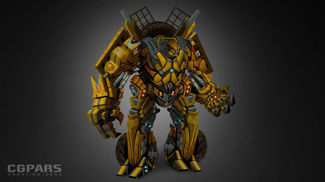 طراحی کانسپت ربات ترانسفومر در فتوشاپ