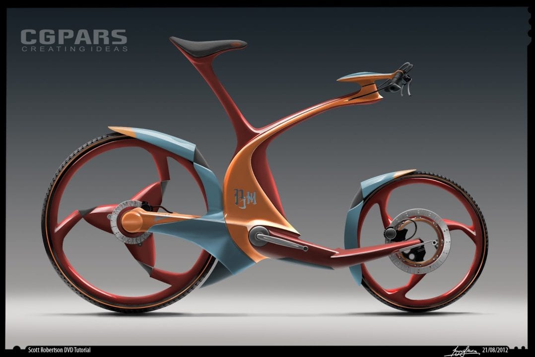 آموزش طراحی یک دوچرخه مدرن در فتوشاپ