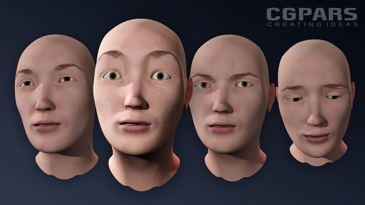 انیمیت حالات مختلف چشم ها در مایا