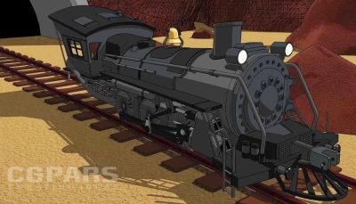 مدل سازی و رندر قطار کارتونی در مایا