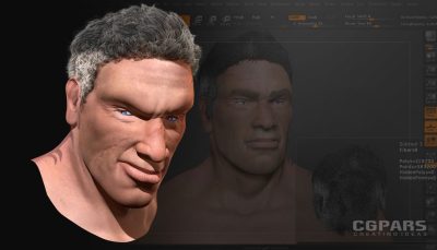 مدلسازی موی مردانه توسط FiberMesh در ZBrush