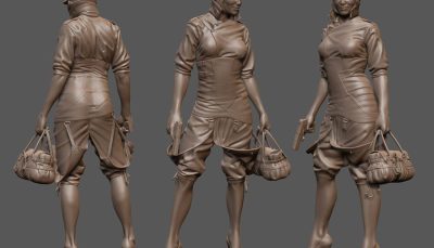 اسکالپ 3 بعدی لباس در زیبراش