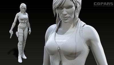 مدلسازی کاراکتر زن قهرمان در ZBrush و Maya