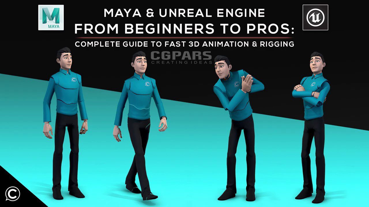 آموزش رقص کاراکتر کارتونی در مایا و آنریل