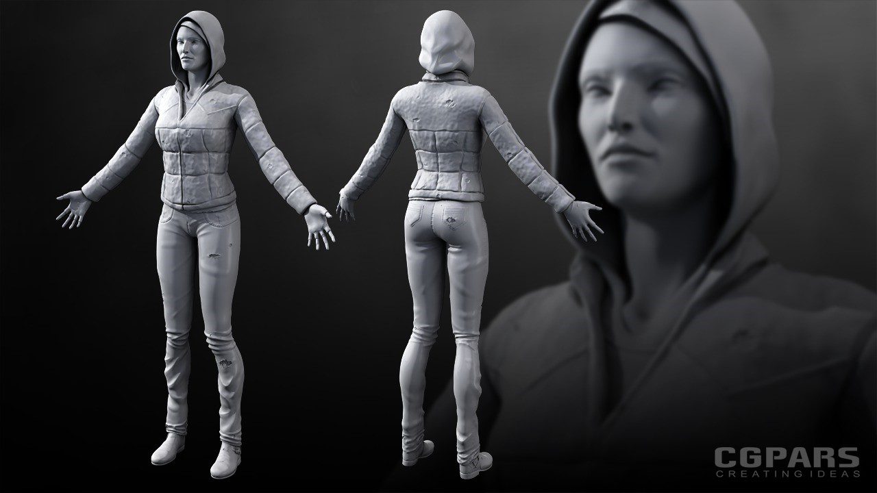 تکنیک های اسکالپ کاراکتر زنانه در ZBrush
