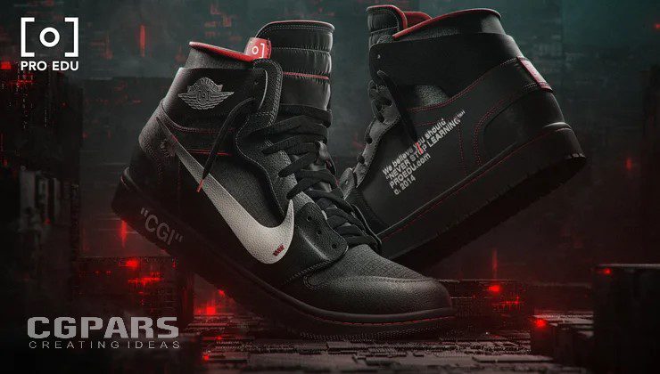 آموزش کامل رندر کفش