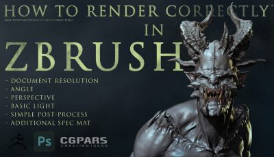 آموزش رندر صحیح در ZBRUSH