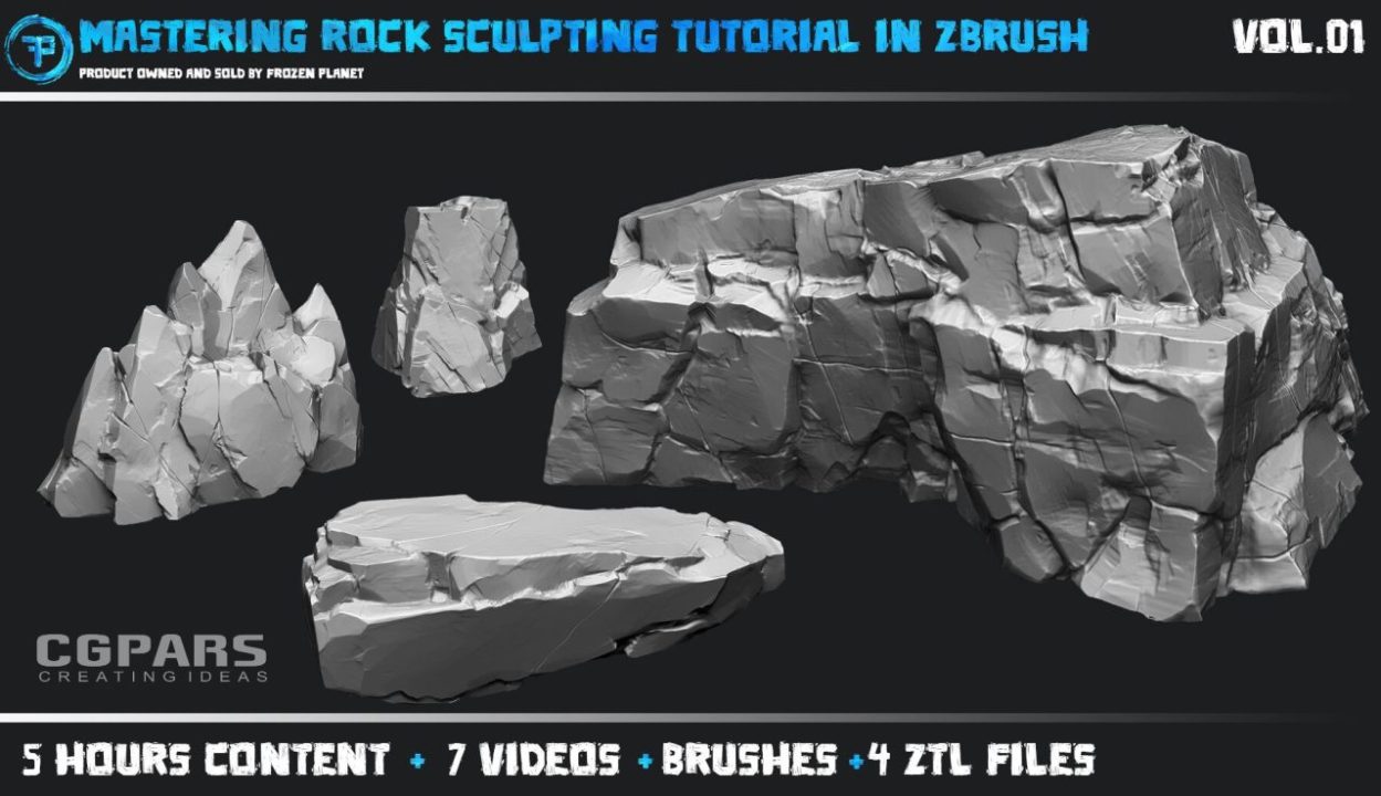 تسلط بر اسکالپ سنگ در Zbrush