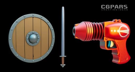مدلسازی سلاح‌های سه‌بعدی در Maya