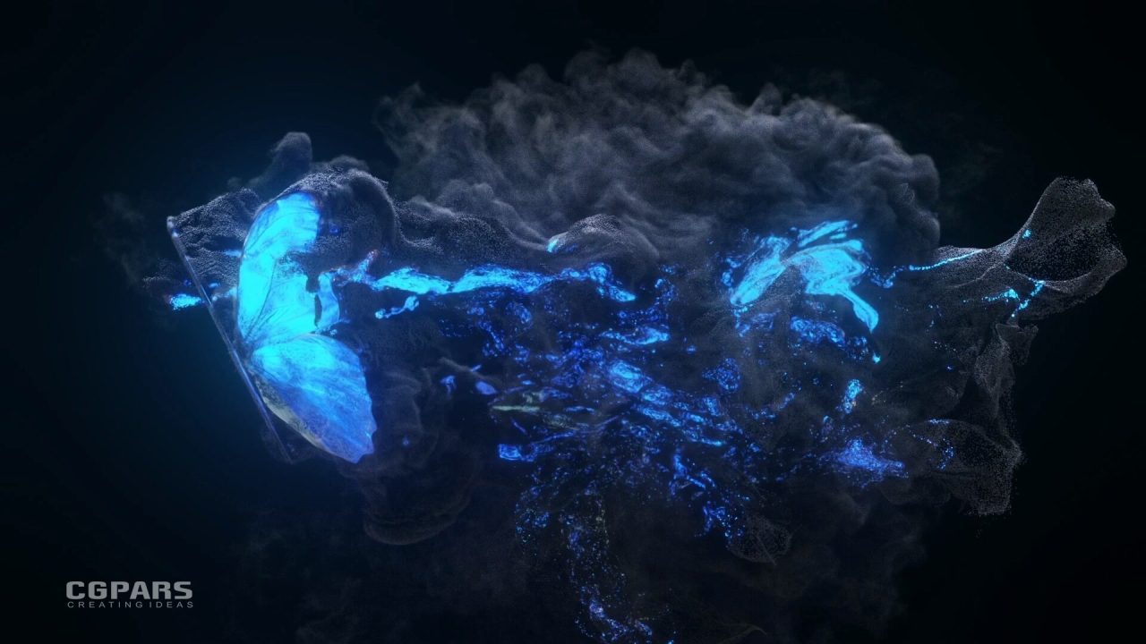 افکت پروانه جادویی در Houdini