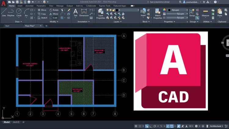 دوره کامل طراحی پلان دوبعدی در AutoCAD