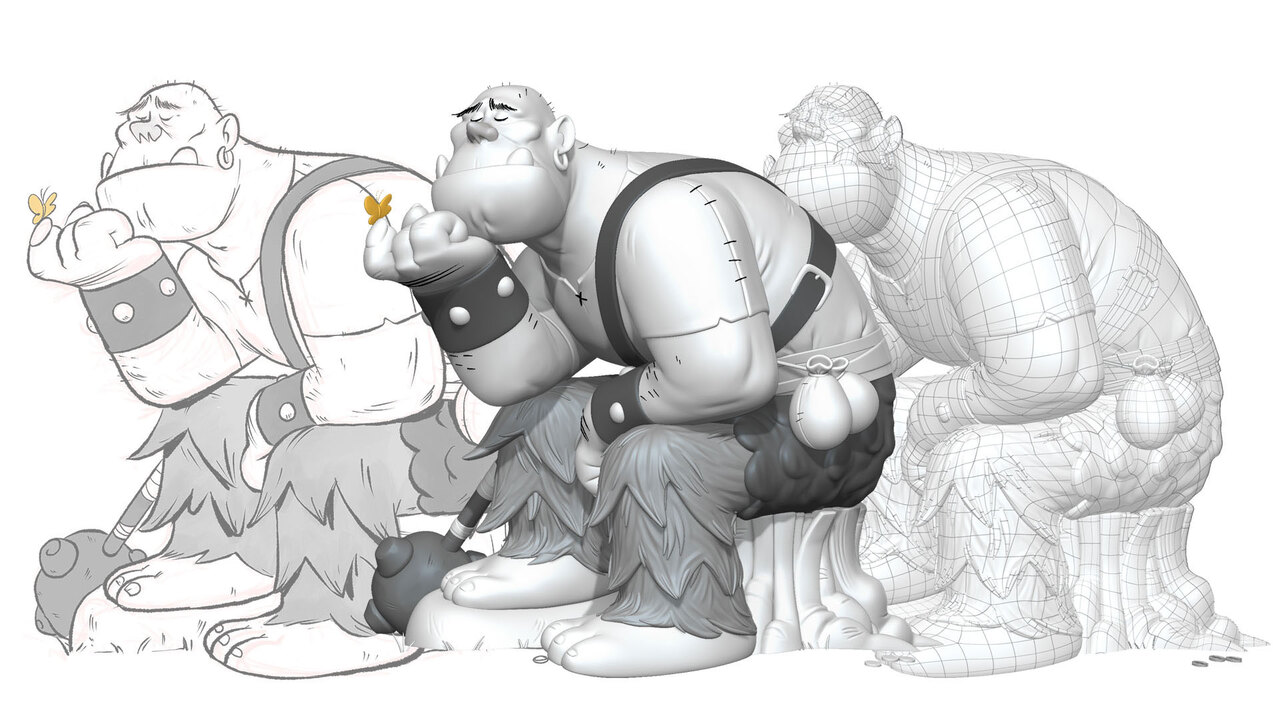 تطبیق کانسپت استایلایز شده در ZBrush