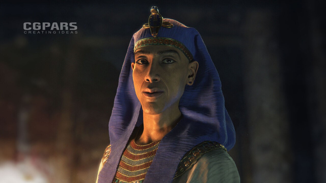 آموزش مدلسازی و رندر کاراکتر فرعون مصر