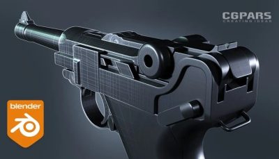  مدل‌سازی تپانچه Hard Surface