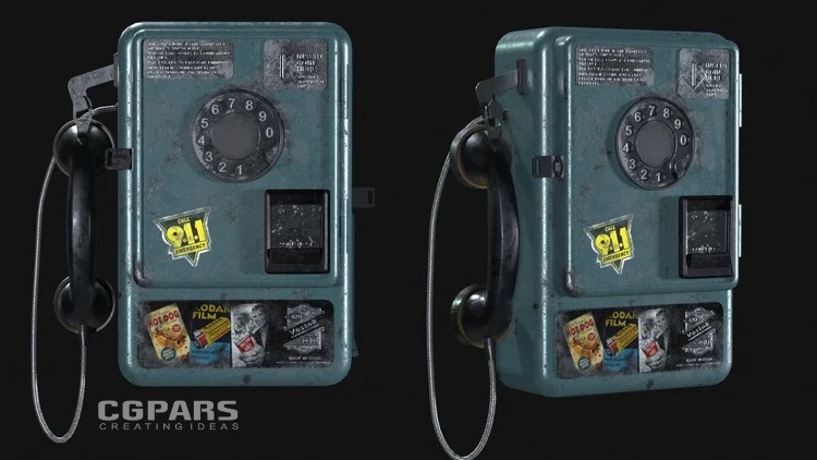  مدل‌سازی سه‌بعدی برای بازی‌ها: ساخت تلفن عمومی در Maya و Substance