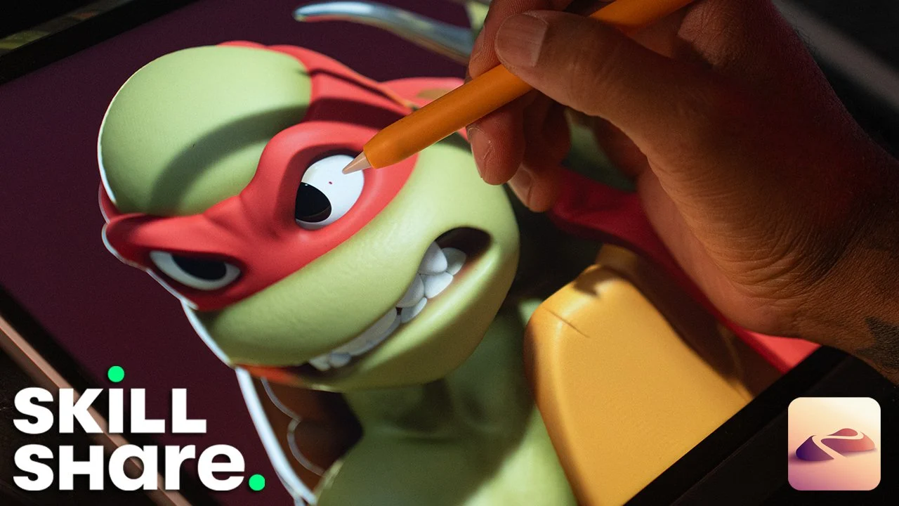  دوره پیشرفته حجاری سه‌بعدی لاک‌پشت‌های نینجا با Nomad Sculpt