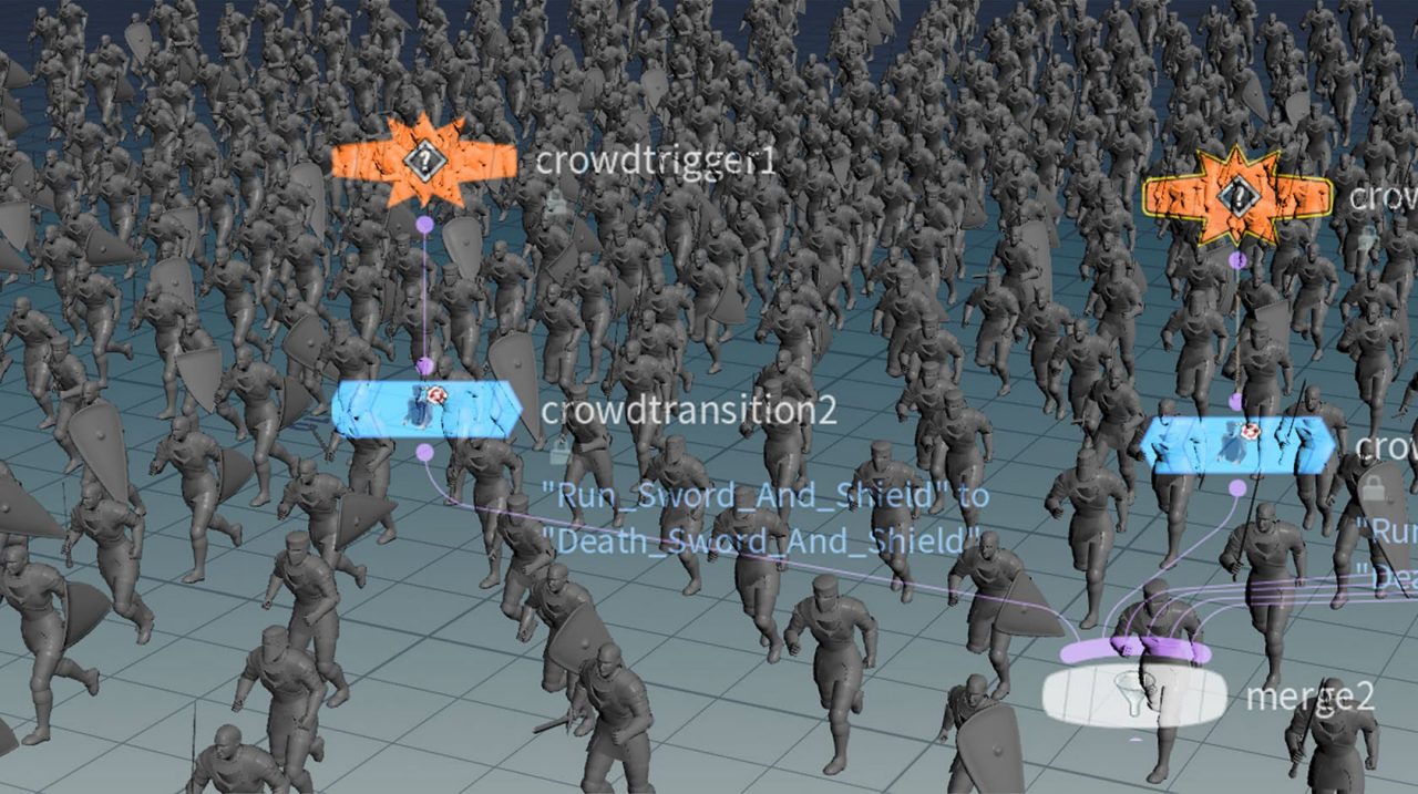 ساخت انیمیشن صحنه‌های جمعیتی در هودینی 